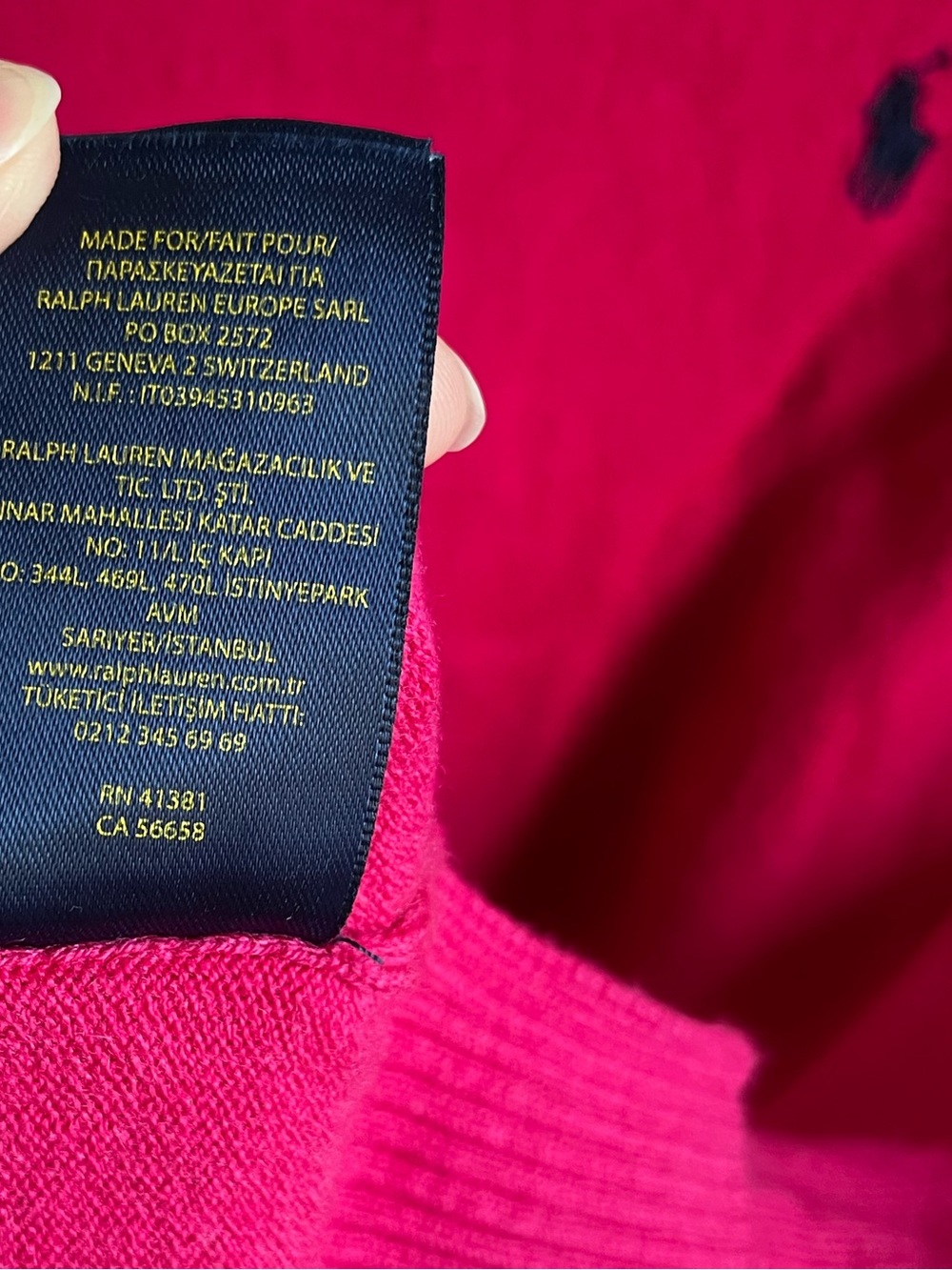 Polo by Ralph Lauren Crewneck Sweater Bright Pink Girls Wool Blend Medium 8/10 - Picture 6 of 8